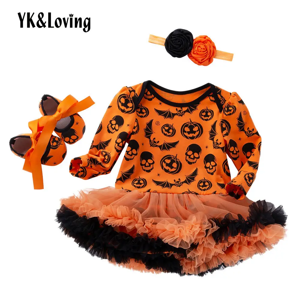 

YK&Loving Halloween Baby Skirt Sets Newborn Baby Girl Skirts Cotton Warm Full Sleeve Spring Autumn Halloween Style Printed Skirt