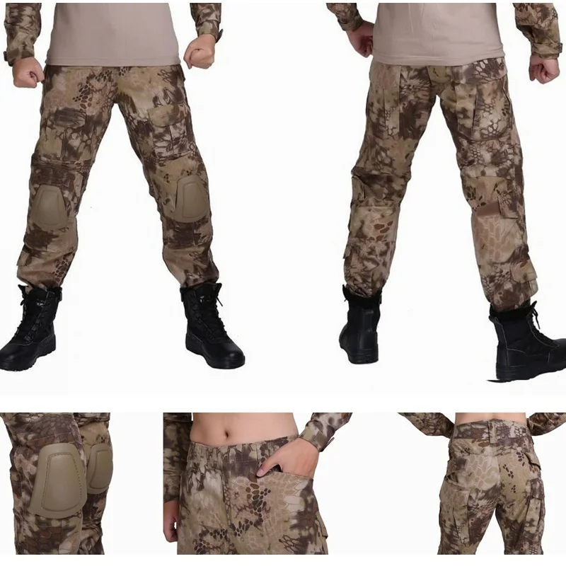 CQC Gen2 тактические брюки карго мужские военные армейские охотничьи страйкбол Пейнтбол Камуфляж BDU боевые брюки с наколенниками HLD