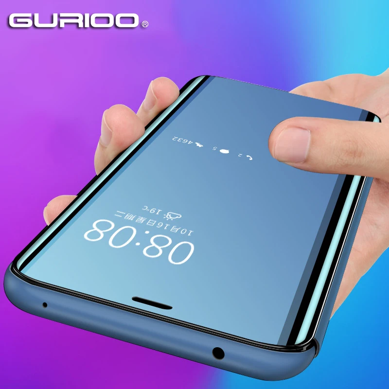 

Mirror Clear View Smart Case For Huawei P10 P20 P30 Plus Luxury Flip Stand Cover For Huawei Mate 9 10 20 Lite Pro Honor 8X Cases