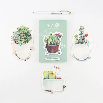 

1set Shaped Bookmarks<Fleshy Control>Fresh Plant Cute Greeting Card 30pcs Set