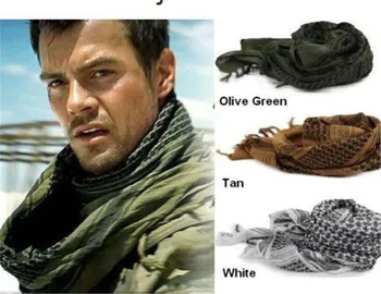 

Men Women Unisex Army Military Tactical Arab Shemag Cotton Scarves Hunting Paintball Head Scarf Face Mesh Desert Bandanas Scarf