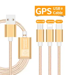 Зарядка через usb кабель макс 2A с gps отслеживания для автоматический поиск через бесплатное приложение и микро свет Тип C Multi USB Порты и