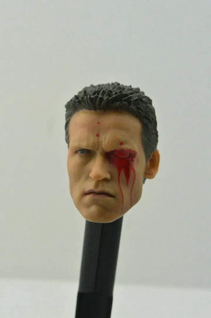 1//6 Scale Custom Arnold Schwarzenegger Damaged Terminator Action Figure Head