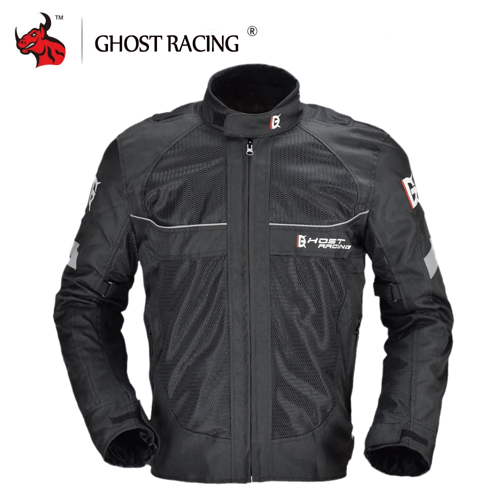 

GHOST RACING Motorcycle Jackets Protective Gear Men Reflective Moto Jacket Motocross Off-Road Racing Jacket Full Body Armor