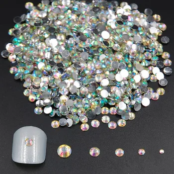 

Hot 2-5MM Mixed Sizes 2000pcs Crystal Clear AB Acrylic Rhinestones Manicure DIY 3D Nail Art Tips Guides Stickers Stencil Strip