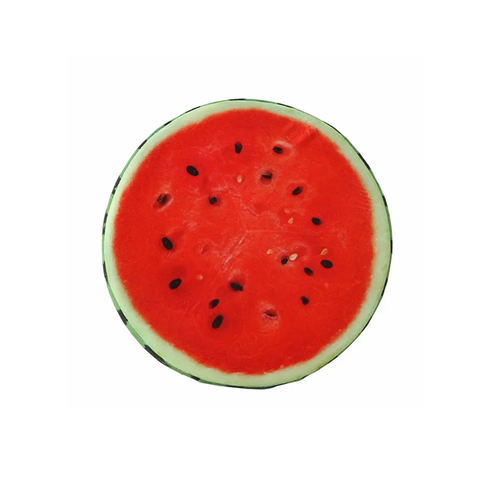 watermelon 32,5 см диаметр 3D фрукты круглая подушка имитация плюшевый фруктовый коврик подушка стул диван пол коврик офисное украшение дома L2 - Цвет: watermelon