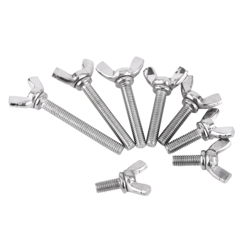 5Pcs/set M5 304 Stainless Steel Wing Butterfly Screws Bolts 10 40mm