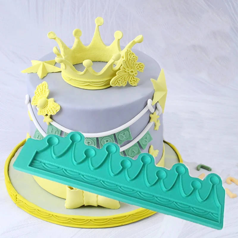 

Crown Shape Silicone Mold Fondant Cake Decoration Mould Prince Princess Child Birthday Cake Crown Decoration Mould K1125 D