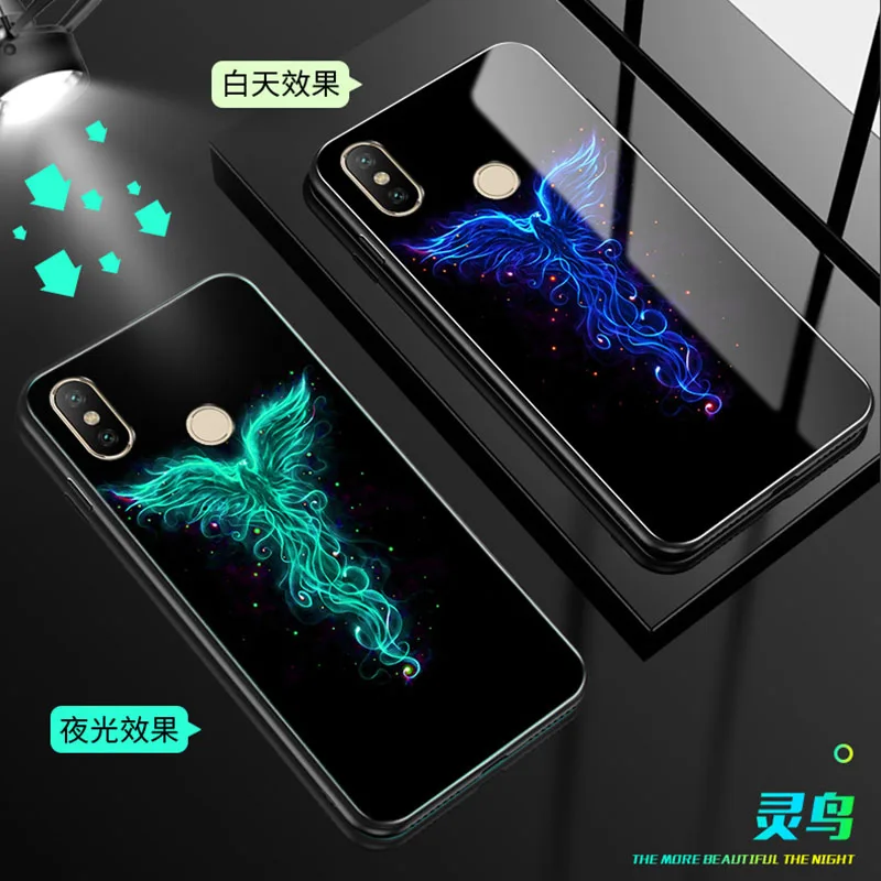 Lu mi nous стеклянный чехол для Xiaomi 8 Lite 8SE X2 X2S X 3 задняя крышка Xiao redmi 6 pro 6A note Футляр