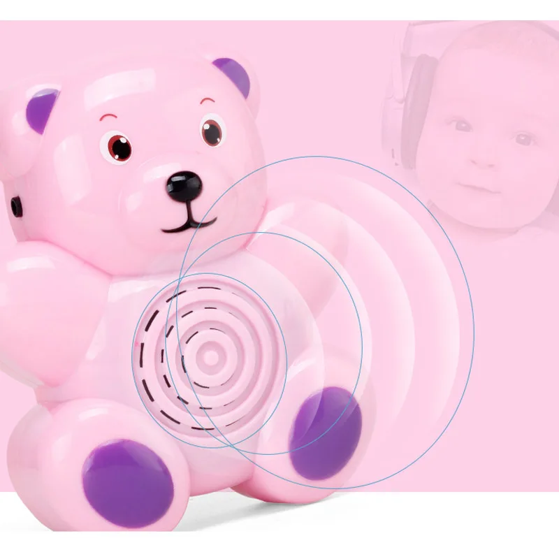  LED Microphone Mic Karaoke Singing Toys Plastic Model for Girl Boy Children Electric Bear Music Light Fun Toy Kid Birthday Gift