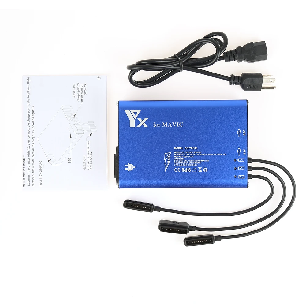 

High Quality Mavic pro 3 battery & Recomte Controller parallel Charger Muliple Battery Smart Charging For DJI Mavic Pro Combo