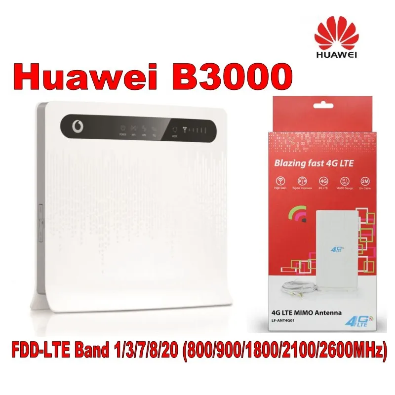 huawei B3000 4 аппарат не привязан к оператору сотовой связи маршрутизатор плюс 4G mimo антенна SMA 49dbi усиления