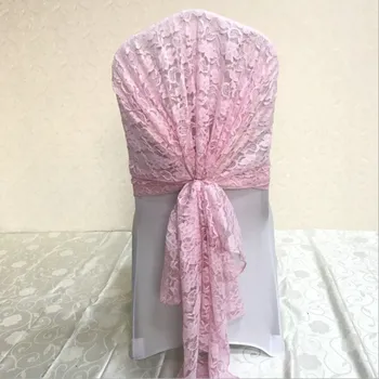 

50Pcs Lace Chair Cover Hood For Wedding Chair Sashes For Event/Party Chair Hood Hot Selling