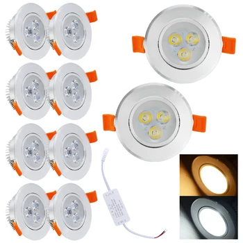 

Dimmable 3W LED Ceiling Recessed Lights LED Downlights Lamp Warm Cold White Ceiling Spot Light Home Lighting Living Room Hallway