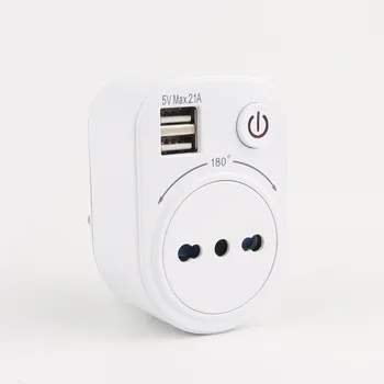 

Italy plug Travel Adapter Wall socket 5V 2.1A Dual USB Charge Power adapter Electrical Socket