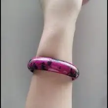 Подлинная Персиковый Цветок нефритовый цветок браслет счастливый нефрит браслет с сертификатом