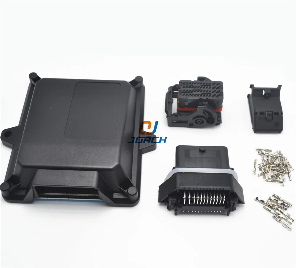Gabinete com Conectores 1 Conjuntos Kits 48 Pin Forma Plástico Automotivo Ecu Caixa Molex