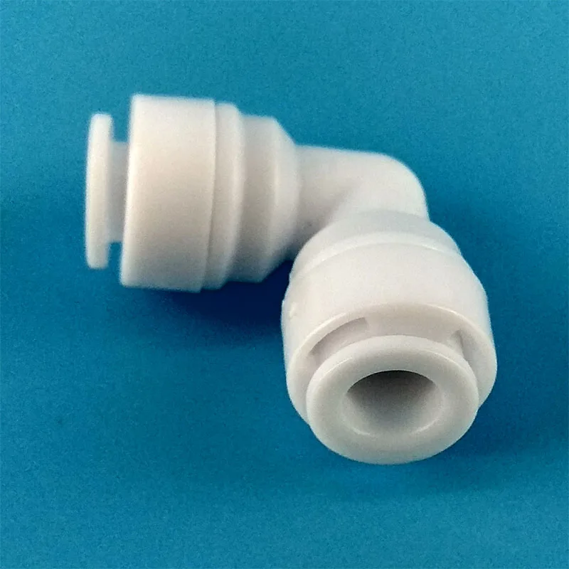 Non Пряжка 1/4 "локоть соединение очиститель воды 1/4" l-тип быстрое соединение трубный фитинг, дюйм 1/4 RO аквариумная система пластиковые суставы