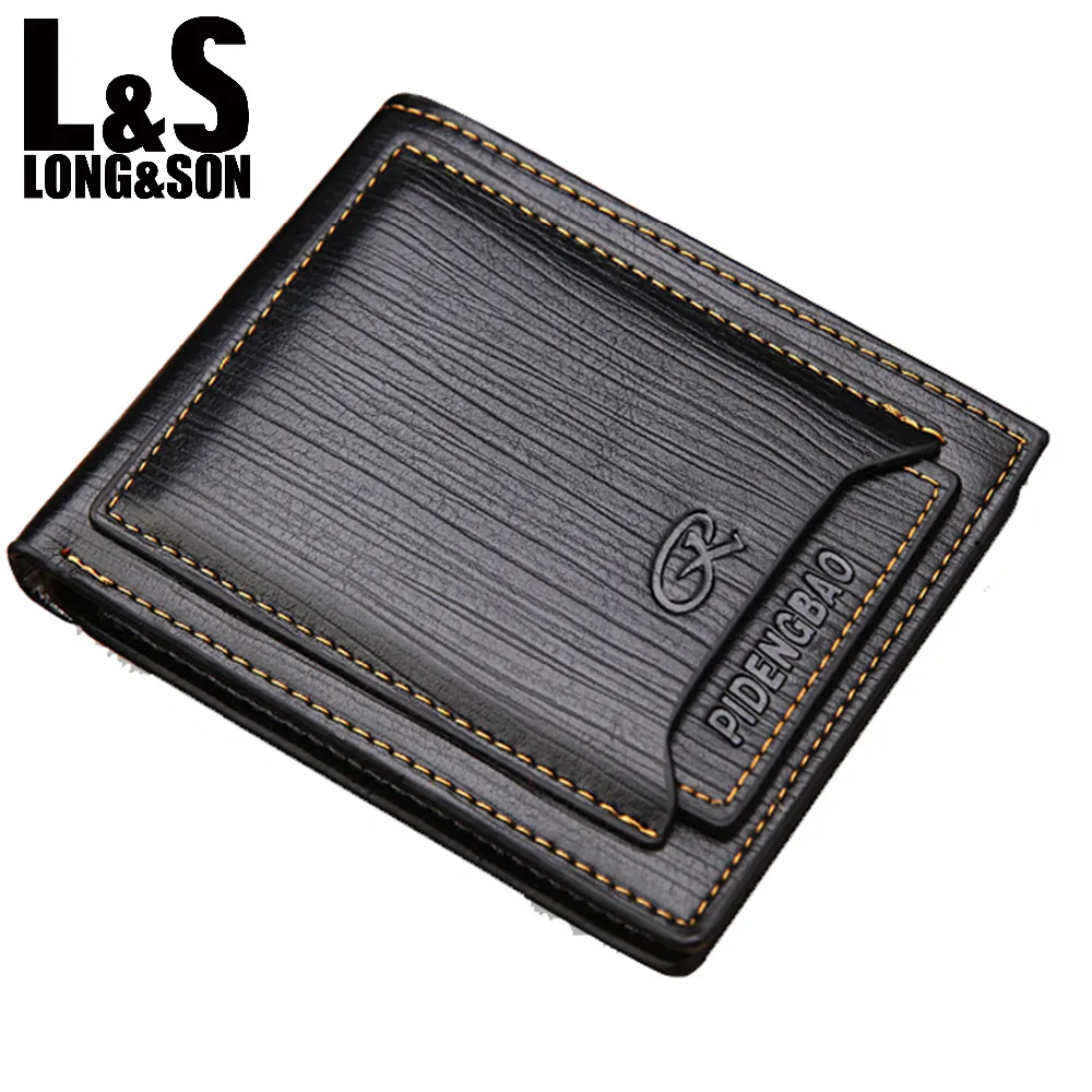 

2017 New Style Men Wallets Famous Brand Purses Cowhide Purses Billfold Male Wallets with Front Pocket carteira