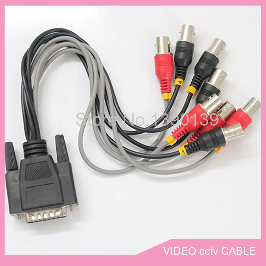 1 компл. Кабель видеонаблюдения с VGA 15P 2 ряда штекер к 8 BNC Гнездовой разъем в