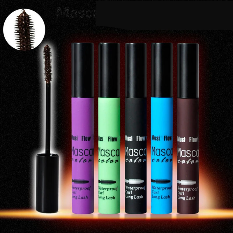 Fashion new Professional Black 5 color Mascara eyelashes Thick
