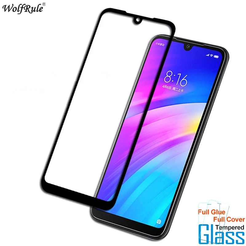 

2Pcs For Glass Xiaomi Redmi 7 Screen Protector Full Glue Cover Tempered Glass For Xiaomi Redmi 7 Glass Phone Film 6.26''