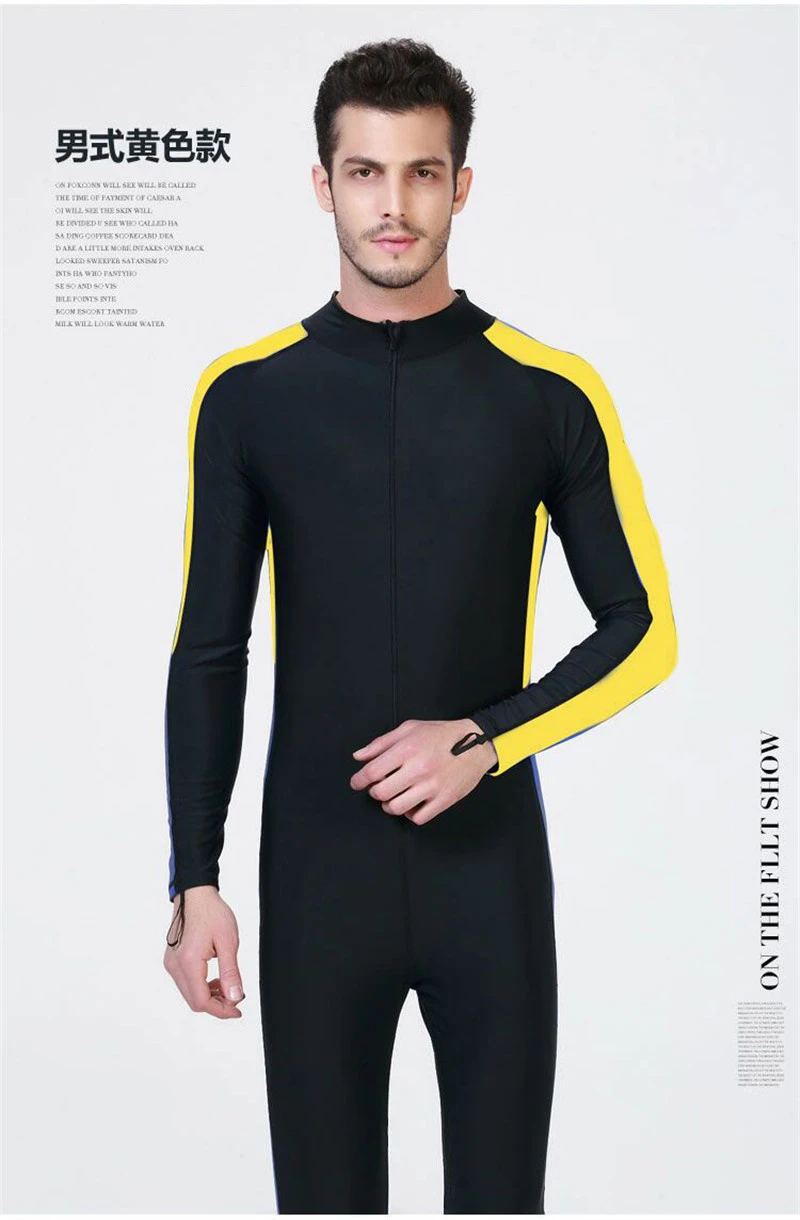 Sbart wetsuit full body swimwear mens one piece swimsuit rash guard