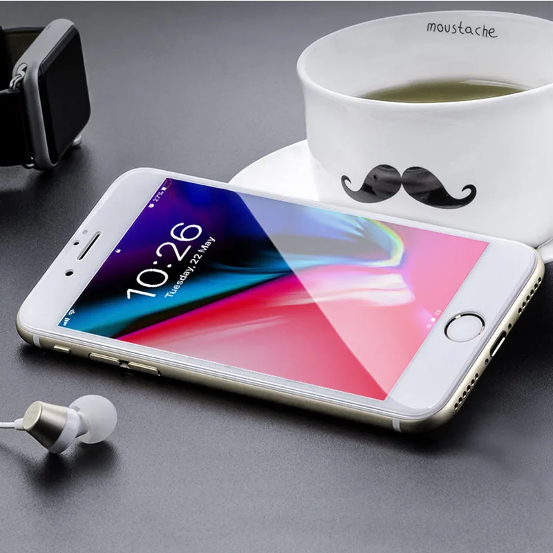 Wellzly Защитная пленка с полным покрытием экрана протектор для iPhone 8 plus защитное