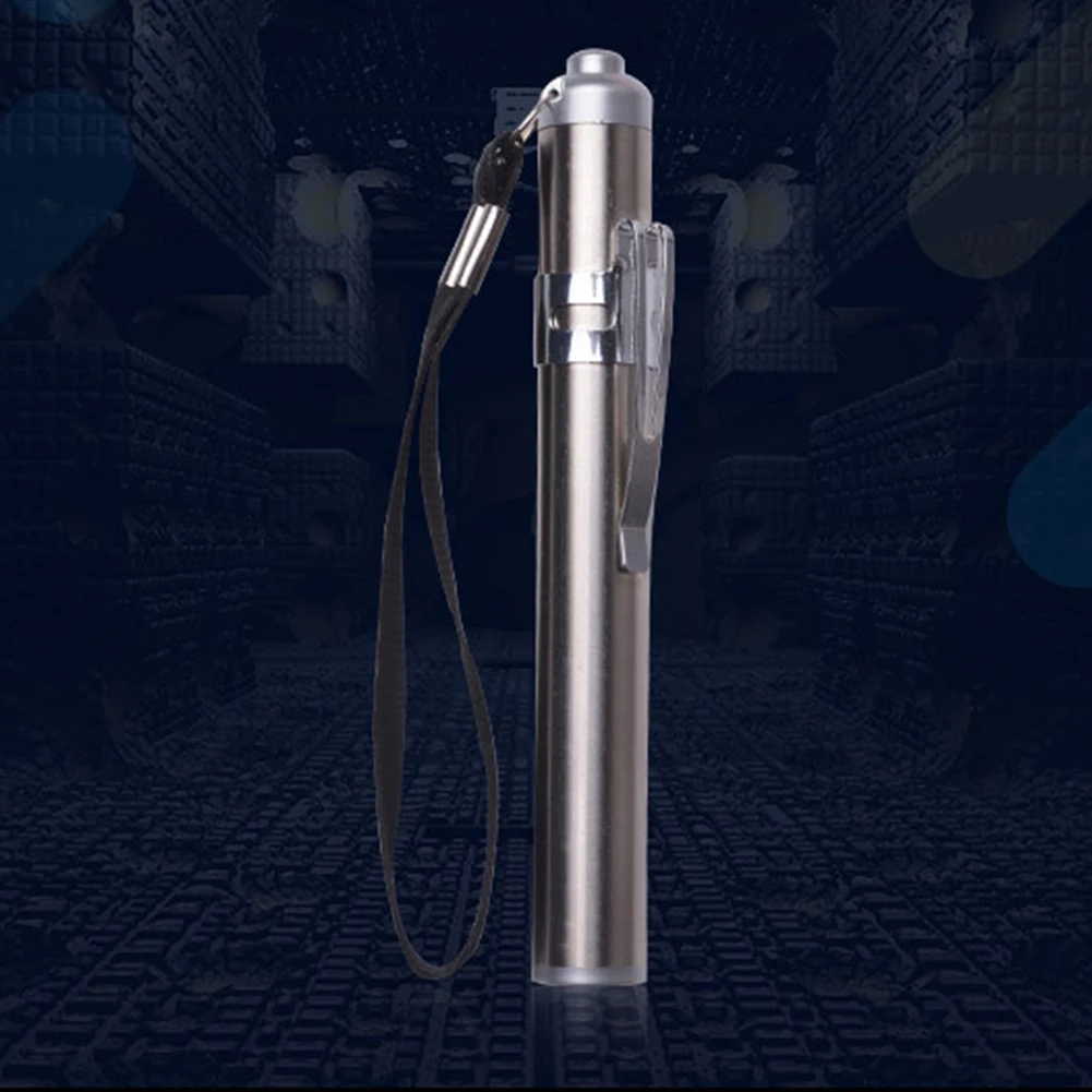 KKOP Мини Ручной Электрический фонарь из нержавеющей стали, многоразовый светодиодный мини-фонарик в виде ручки