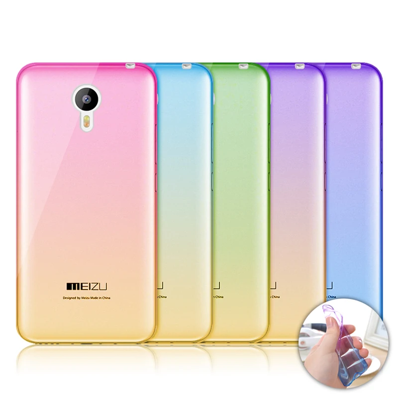 For Meizu M2 Note / M3 Note NEW Gradient Colors Soft TPU Case for Meizu M3 M2 M3S Mini MX5 Ultra Thin 0.3mm Phone Cases Cover