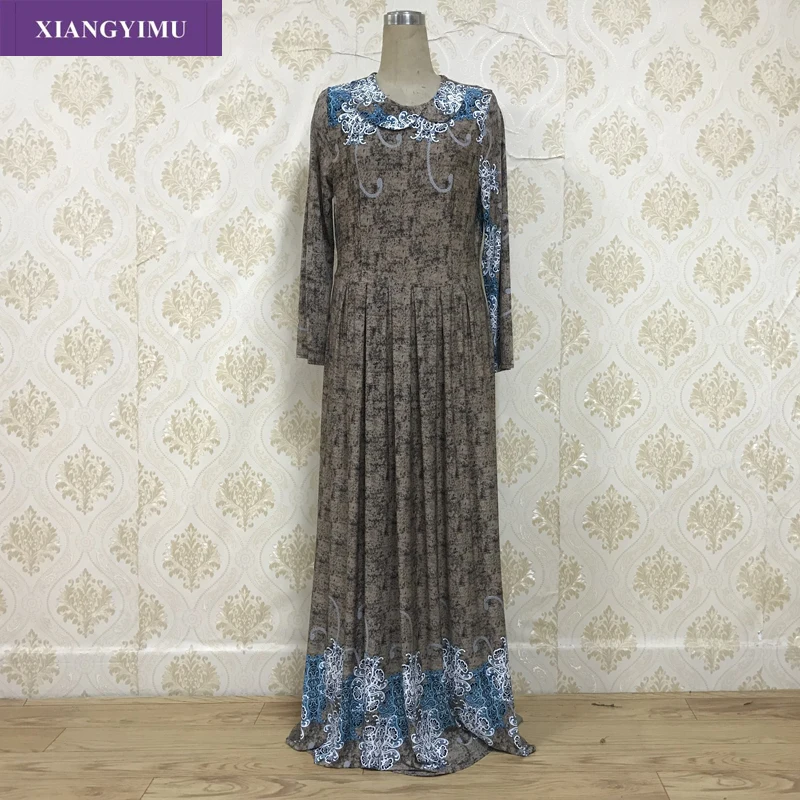 

Factory direct Z05-1 burka sells in solid color dubai Middle East Turkey Malay dress with loose cuffs