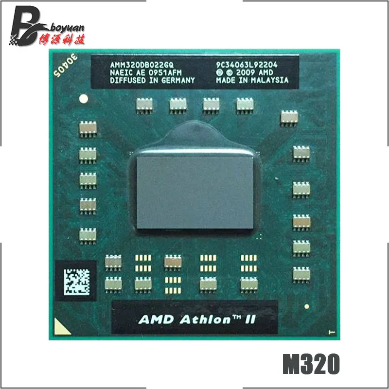 AMD Athlon II двухъядерный мобильный M320 2,1 ГГц двухъядерный двухпотоковый процессор AMM320DBO22GQ Socket S1