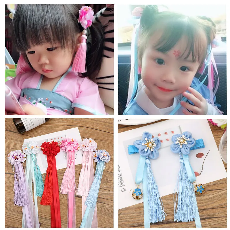 tiny pearl ball decorated hair clip bow circle flower pattern hair accessory