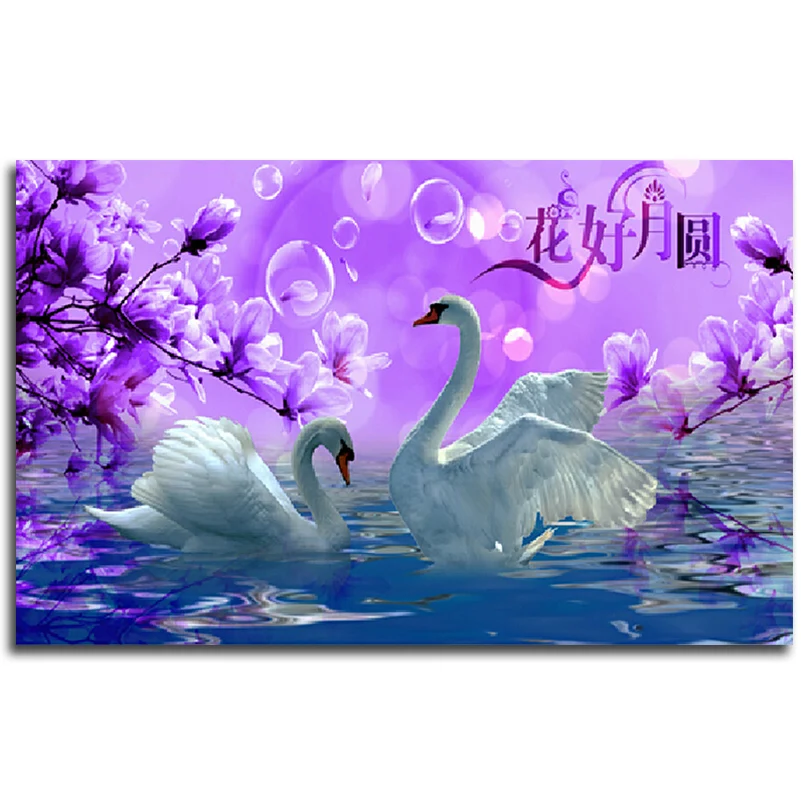 

Swan Diamond picture diamond square Elixir of Love diy 5d Kits for embroidery with rhinestones cross-stitch icon mosaic painting