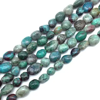 

BEADZTALK Natural Chrysoprase Chrysocolla Azurite Stone Beads Chip Nugget 6-10 mm Free Form Shape DIY Jewelry Making