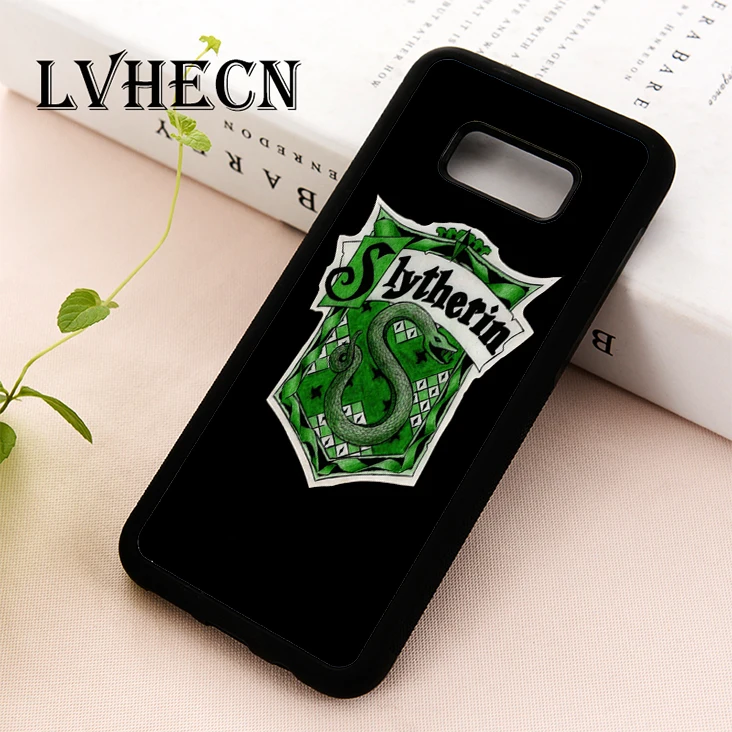 

LvheCn phone case cover for Samsung Galaxy S5 S6 S7 S8 S9 S10 EDGE PLUS S10e lite Note 5 8 9 Harry Potter House Slytherin Logo