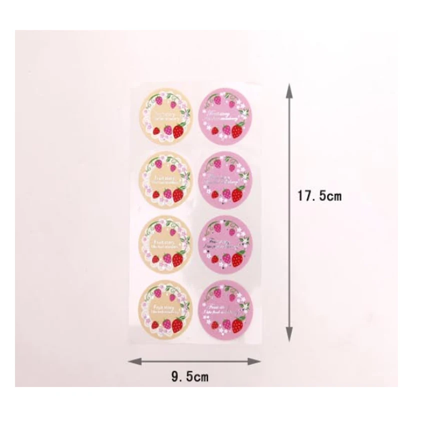 80 шт./лот свежие фрукты Клубника гирлянда печать, наклейка, ярлык клейкая печать наклейка Круглый DIY выпечка в подарок этикетка наклейка s