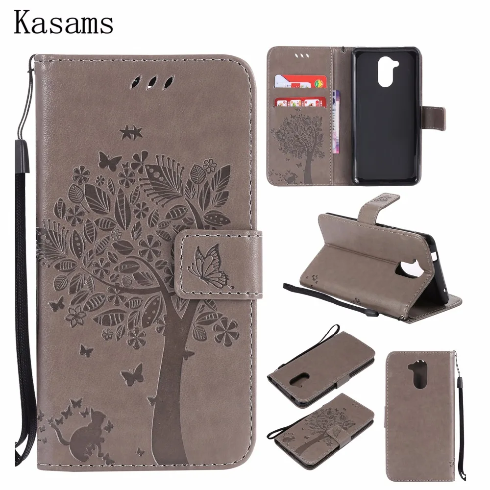

3D Tree For Huawei Honor 5C 6C Phone Shell For Huawei 7 Lite GT3 Nova Smart Enjoy 6S PU Leather Mobile Case Flip Stand Cover