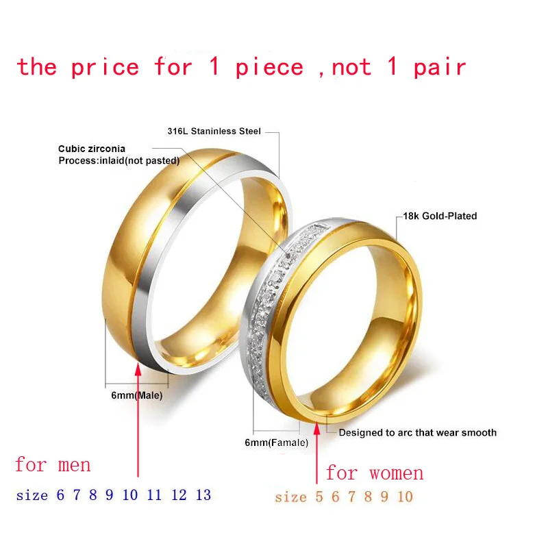 Meaeguet Shiny Cubic Zirconia Wedding Rings For Lover S Clic Meaeguet Shiny Cubic Zirconia Wedding Rings For Lover S Clic Stainless Steel Anniversary Ring Jewelry In From Accessories On