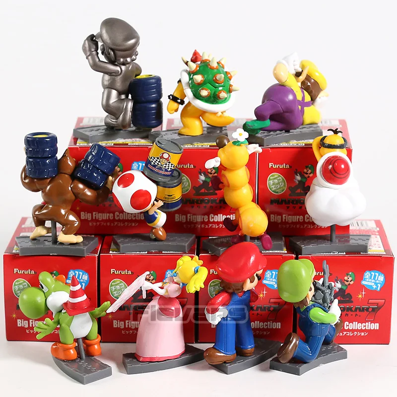 Super Mario Bros. Mario Luigi Peach Toad Yoshi Bowser Wario Donkey Kong гусеница Spiny мини Коллекционные Фигурки игрушки 11 шт./компл