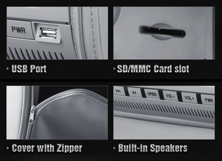 Perfect 2x9" Grey Color (Black & Beige Optional) Headrest Car DVD with 2 IR Headphones Car Headrest Monitor with DVD 2 Perfect 2x9" Grey Color (Black & Beige Optional) Headrest Car DVD with 2 IR Headphones Car Headrest Monitor with DVD 2