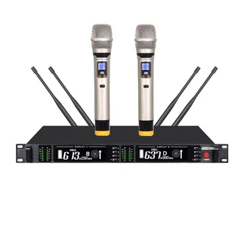 

Bolymic UHF wireless microphone Professional Dual Channels for outdoor stage performance mic