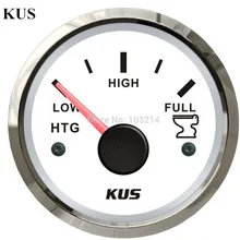 KUS 52 мм Холдинг танка Калибр метр 240-33 Ом нержавеющая сталь Безель белый Лицевая панель для автомобиля грузовик Универсальный лодка морской