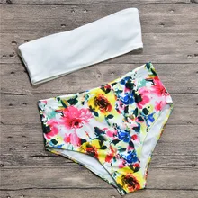 Ribbed Bandeau Bikini Set High Cut Sexy Brazilian Bikini Swimwear Female Bathing Suit Women Sexy High Waisted Swimsuit Biquinis Ribbed Bandeau Bikini Set High Cut Sexy Brazilian Bikini Swimwear Female Bathing Suit Women Sexy High Waisted Swimsuit Biquinis