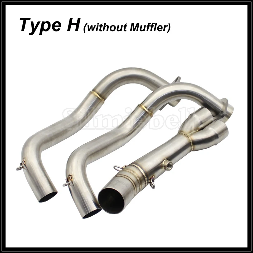 Akrapovic мотоциклетная выхлопная труба мото глушитель Escape полная система средняя труба заголовки для Yamaha fzmt07 FZ07 FZ-07 Tracer - Цвет: Type H