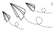 beautiful Cute Sexy Body Art Beauty Makeup Cool Paper airplane Waterproof Temporary Tattoo Stickers for Girls and Man