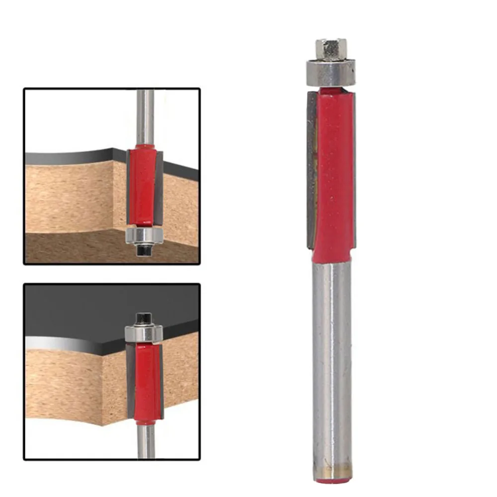 

Woodworking End Bearing Dual Flute Flush Trim Router Cutter Bit Woodworking Milling Cutter