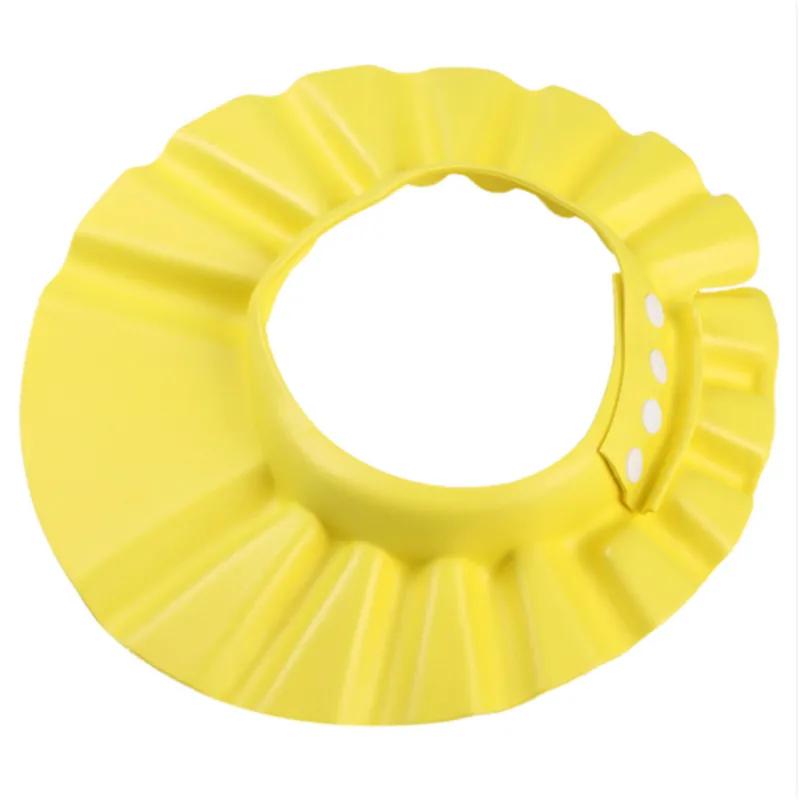 1PCS Safe Baby Kids Children Hat Wash Hair Shield Shampoo Bath Bathing Shower Cap Adjustable - Цвет: YELLOW