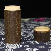 1 шт., натуральная бамбуковая чайная коробка, чайные канистры, кухонные сосуды для хранения, колонки, модные бутылки, сундуки, коробка для специй, коробка для чая, Caddy LC 108