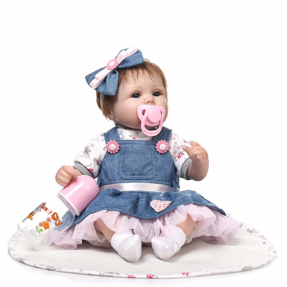 

Hot Selling NPK 40cm/16" Baby Reborn Doll Full Silicone Lifelike Infant Child Doll Simulation Toy Birthday Gift